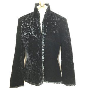 Noviello Bloom Black Velvet Victorian 90’s Jacket